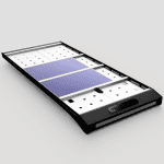 TraxRaxk PRO roof rack RENDER side view with cargo trays and solar panels