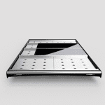 TraxRaxk PRO roof rack RENDER rear view with cargo trays and solar panels